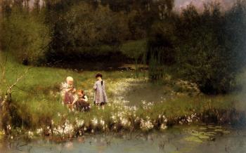 Emile Claus : Picking Blossoms